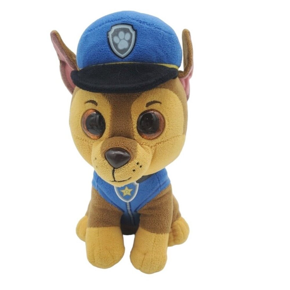 TY Paw Patrol Chase Dog Stuffed Plush‎ Animal Big Eyes 2018